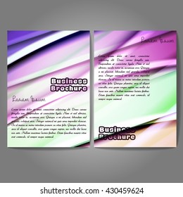 Vector brochure template design, A4 size with colorful wavy polygonal pattern. Professional business flyer template or corporate banner design, can be use for publishing, print and presentation.