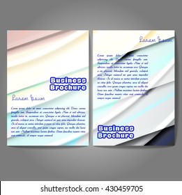 Vector brochure template design, A4 size with colorful wavy polygonal pattern. Professional business flyer template or corporate banner design, can be use for publishing, print and presentation.