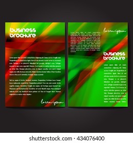 Vector brochure template design, A4 size with colorful polygonal pattern. Professional business flyer template or corporate banner design, can be use for publishing, print and presentation.