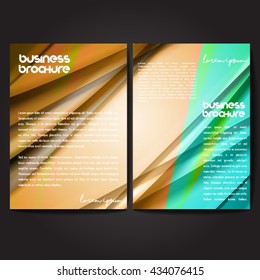 Vector brochure template design, A4 size with colorful polygonal pattern. Professional business flyer template or corporate banner design, can be use for publishing, print and presentation.
