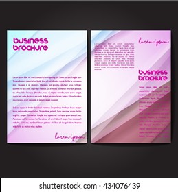 Vector brochure template design, A4 size with colorful polygonal pattern. Professional business flyer template or corporate banner design, can be use for publishing, print and presentation.