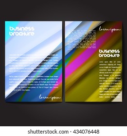 Vector brochure template design, A4 size with colorful polygonal pattern. Professional business flyer template or corporate banner design, can be use for publishing, print and presentation.