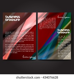 Vector brochure template design, A4 size with colorful polygonal pattern. Professional business flyer template or corporate banner design, can be use for publishing, print and presentation.