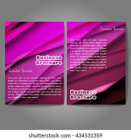 Vector brochure template design, A4 size with colorful wavy polygonal pattern. Professional business flyer template or corporate banner design, can be use for publishing, print and presentation.