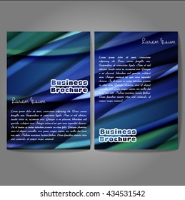 Vector brochure template design, A4 size with colorful wavy polygonal pattern. Professional business flyer template or corporate banner design, can be use for publishing, print and presentation.