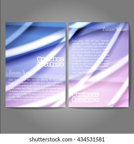Vector brochure template design, A4 size with colorful wavy polygonal pattern. Professional business flyer template or corporate banner design, can be use for publishing, print and presentation.