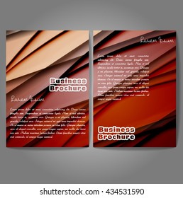 Vector brochure template design, A4 size with colorful wavy polygonal pattern. Professional business flyer template or corporate banner design, can be use for publishing, print and presentation.