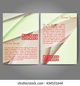 Vector brochure template design, A4 size with colorful wavy polygonal pattern. Professional business flyer template or corporate banner design, can be use for publishing, print and presentation.