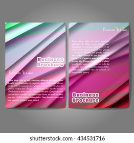 Vector brochure template design, A4 size with colorful wavy polygonal pattern. Professional business flyer template or corporate banner design, can be use for publishing, print and presentation.