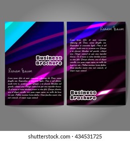 Vector brochure template design, A4 size with colorful wavy polygonal pattern. Professional business flyer template or corporate banner design, can be use for publishing, print and presentation.