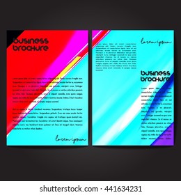 Vector brochure template design, A4 size with colorful wavy polygonal pattern. Professional business flyer template or corporate banner design, can be use for publishing, print and presentation.