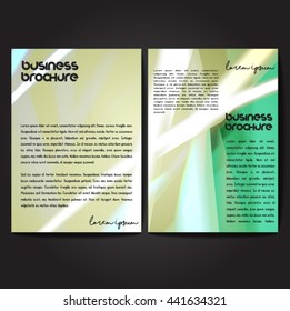 Vector brochure template design, A4 size with colorful wavy polygonal pattern. Professional business flyer template or corporate banner design, can be use for publishing, print and presentation.