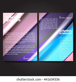 Vector brochure template design, A4 size with colorful wavy polygonal pattern. Professional business flyer template or corporate banner design, can be use for publishing, print and presentation.