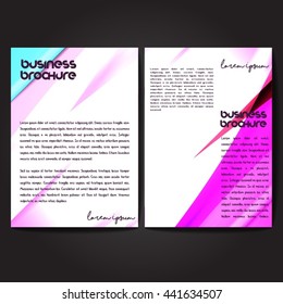 Vector brochure template design, A4 size with colorful wavy polygonal pattern. Professional business flyer template or corporate banner design, can be use for publishing, print and presentation.