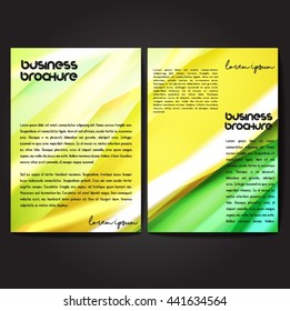 Vector brochure template design, A4 size with colorful wavy polygonal pattern. Professional business flyer template or corporate banner design, can be use for publishing, print and presentation.