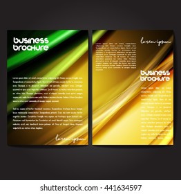 Vector brochure template design, A4 size with colorful wavy polygonal pattern. Professional business flyer template or corporate banner design, can be use for publishing, print and presentation.