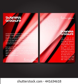 Vector brochure template design, A4 size with colorful wavy polygonal pattern. Professional business flyer template or corporate banner design, can be use for publishing, print and presentation.