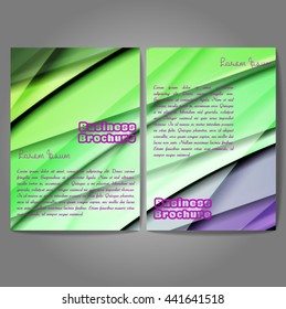 Vector brochure template design, A4 size with colorful wavy polygonal pattern. Professional business flyer template or corporate banner design, can be use for publishing, print and presentation.