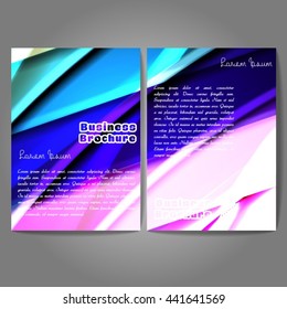 Vector brochure template design, A4 size with colorful wavy polygonal pattern. Professional business flyer template or corporate banner design, can be use for publishing, print and presentation.