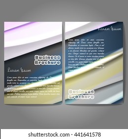 Vector brochure template design, A4 size with colorful wavy polygonal pattern. Professional business flyer template or corporate banner design, can be use for publishing, print and presentation.