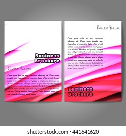 Vector brochure template design, A4 size with colorful wavy polygonal pattern. Professional business flyer template or corporate banner design, can be use for publishing, print and presentation.