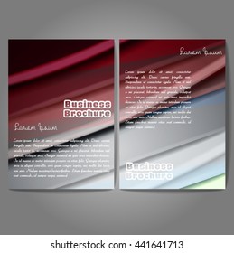 Vector brochure template design, A4 size with colorful wavy polygonal pattern. Professional business flyer template or corporate banner design, can be use for publishing, print and presentation.