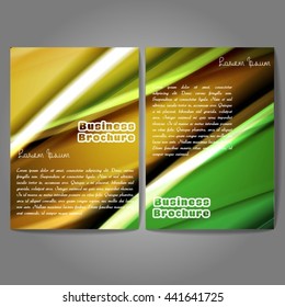 Vector brochure template design, A4 size with colorful wavy polygonal pattern. Professional business flyer template or corporate banner design, can be use for publishing, print and presentation.