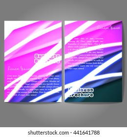 Vector brochure template design, A4 size with colorful wavy polygonal pattern. Professional business flyer template or corporate banner design, can be use for publishing, print and presentation.