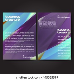 Vector brochure template design, A4 size with colorful polygonal pattern. Professional business flyer template or corporate banner design, can be use for publishing, print and presentation.