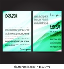 Vector brochure template design, A4 size with colorful polygonal pattern. Professional business flyer template or corporate banner design, can be use for publishing, print and presentation.