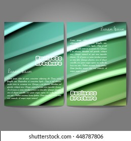 Vector brochure template design, A4 size with colorful wavy polygonal pattern. Professional business flyer template or corporate banner design, can be use for publishing, print and presentation.