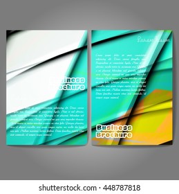 Vector brochure template design, A4 size with colorful wavy polygonal pattern. Professional business flyer template or corporate banner design, can be use for publishing, print and presentation.