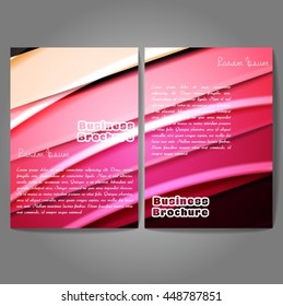 Vector brochure template design, A4 size with colorful wavy polygonal pattern. Professional business flyer template or corporate banner design, can be use for publishing, print and presentation.