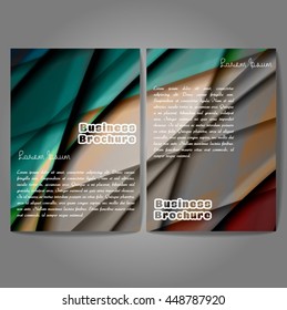 Vector brochure template design, A4 size with colorful wavy polygonal pattern. Professional business flyer template or corporate banner design, can be use for publishing, print and presentation.