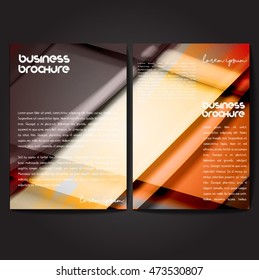 Vector brochure template design, A4 size with colorful wavy polygonal pattern. Professional business flyer template or corporate banner design, can be use for publishing, print and presentation.