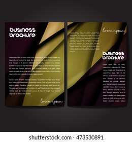 Vector brochure template design, A4 size with colorful wavy polygonal pattern. Professional business flyer template or corporate banner design, can be use for publishing, print and presentation.