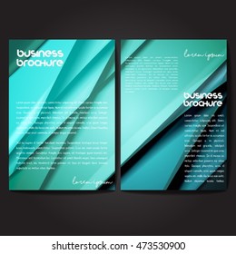 Vector brochure template design, A4 size with colorful wavy polygonal pattern. Professional business flyer template or corporate banner design, can be use for publishing, print and presentation.