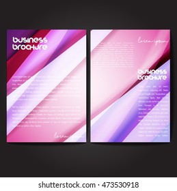 Vector brochure template design, A4 size with colorful wavy polygonal pattern. Professional business flyer template or corporate banner design, can be use for publishing, print and presentation.
