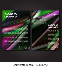 Vector brochure template design, A4 size with colorful wavy polygonal pattern. Professional business flyer template or corporate banner design, can be use for publishing, print and presentation.