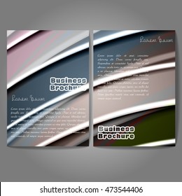 Vector brochure template design, A4 size with colorful wavy polygonal pattern. Professional business flyer template or corporate banner design, can be use for publishing, print and presentation.