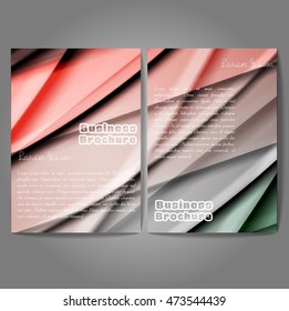 Vector brochure template design, A4 size with colorful wavy polygonal pattern. Professional business flyer template or corporate banner design, can be use for publishing, print and presentation.