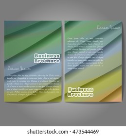 Vector brochure template design, A4 size with colorful wavy polygonal pattern. Professional business flyer template or corporate banner design, can be use for publishing, print and presentation.