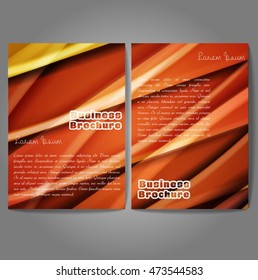 Vector brochure template design, A4 size with colorful wavy polygonal pattern. Professional business flyer template or corporate banner design, can be use for publishing, print and presentation.