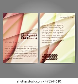 Vector brochure template design, A4 size with colorful wavy polygonal pattern. Professional business flyer template or corporate banner design, can be use for publishing, print and presentation.