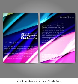 Vector brochure template design, A4 size with colorful wavy polygonal pattern. Professional business flyer template or corporate banner design, can be use for publishing, print and presentation.