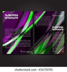 Vector brochure template design, A4 size with colorful wavy polygonal pattern. Professional business flyer template or corporate banner design, can be use for publishing, print and presentation.