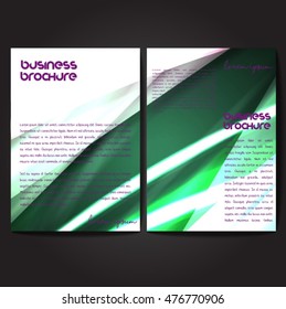 Vector brochure template design, A4 size with colorful wavy polygonal pattern. Professional business flyer template or corporate banner design, can be use for publishing, print and presentation.