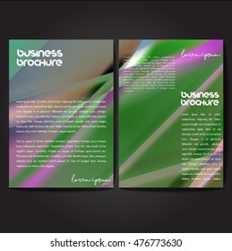 Vector brochure template design, A4 size with colorful wavy polygonal pattern. Professional business flyer template or corporate banner design, can be use for publishing, print and presentation.