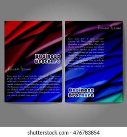 Vector brochure template design, A4 size with colorful wavy polygonal pattern. Professional business flyer template or corporate banner design, can be use for publishing, print and presentation.