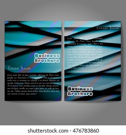 Vector brochure template design, A4 size with colorful wavy polygonal pattern. Professional business flyer template or corporate banner design, can be use for publishing, print and presentation.